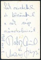 1968 Dobos Attila (1941- ) zeneszerző, táncdalénekes és Mary Zsuzsi (1947-2011) énekesnő fotója, hát...