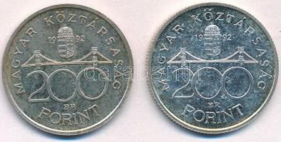 1992. 200Ft Ag "MNB" (2x) T:2
Adamo F13