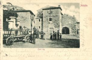 Medulin, Stari trg / square with carriage  (Rb)