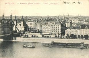 Budapest V. Ferenc József rakpart, Berlitz Nyelviskola, Beitscher-uszoda a Dunán (EK)