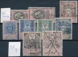 Ausztria 9 db bélyeg betűvízjellel (16.400)