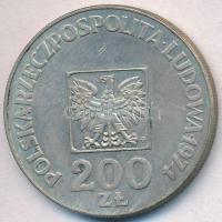 Lengyelország 1974. 200Zl Ag "A Lengyel Népköztársaság 30. évfordulója" T:2 Poland 1974. 2...
