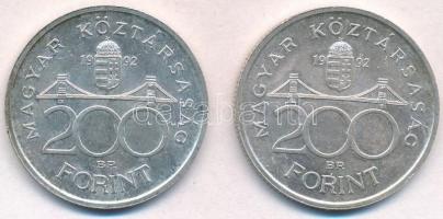 1992. 200Ft Ag "MNB" (2x) T:2
Adamo F13