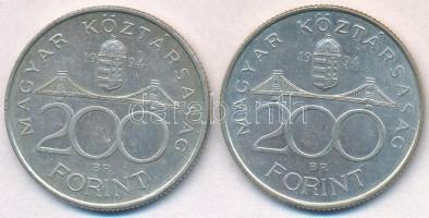 1994. 200Ft Ag "Deák" (2x) T:2