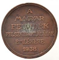 1938. "Felvidéki Emlékérem" Br kitüntetés fül nélkül, tokban T:2,2- ph., szennyeződés, fül...