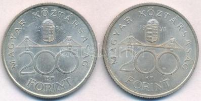 1993. 200Ft Ag "MNB" (2x) T:2
Adamo F13
