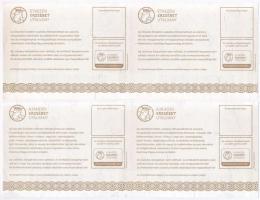 2016. "Étkezési Erzsébet Utalvány" 0Ft értékben (2x) "MINTA" felülbélyegzéssel ö...