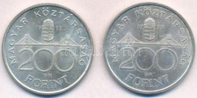 1993. 200Ft Ag "MNB" (2x) T:2
Adamo F13
