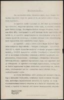 1934 Magyar Belhajózási Egyesület iratai: Alapszabály 12p., értesítő a megalakulásról. meghívó, névs...