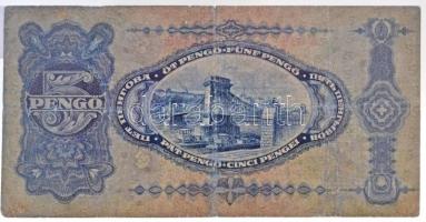 1928. 5P T:III-,IV
Hungary 1928. 5 Pengő C:VG,G
Adamo P4