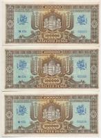 1945. 100.000P (8x) sorszámkövetők (5+3) T:I,II