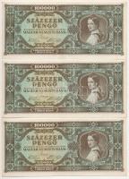 1945. 100.000P (8x) sorszámkövetők (5+3) T:I,II