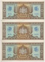 1945. 100.000P (8x) sorszámkövetők (5+3) T:I,II
