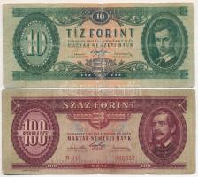 1947. 10Ft + 1947. 100Ft T:III-,IV Adamo F2,F27