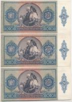 1941. 20P (3x) sorszámkövető pár és egyugrásos sorszámkövető T:I,I-