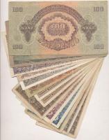 15db-os vegyes magyar pengő bankjegy tétel, közte egy "A Vöröshadsereg Parancsnoksága" ban...