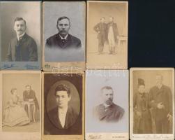 cca 1880-1910 15 db férfiakat ábrázoló vizitkártya méretű fotó