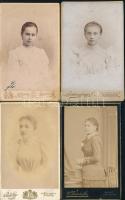cca 1880-1910 20 db nőket ábrázoló vizitkártya méretű fotó