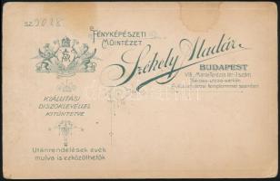 cca 1900 Székely Aladár (1870-1940): Keményhátú divatfotó. Jelzett a kartonon. 11x17 cm