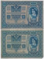 1902. 1000K (3x) mindhárom felülbélyegzés nélkül T:III,III-