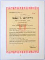 1987. A Gabona Tröszt Malom II. kötvénye 50.000Ft-ról szelvények nélkül (2x) T:I-,II kis szakadás