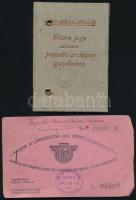 1921 Kedvezményes vasúti igazolvány városi díjnok részére, jegyfüzettel