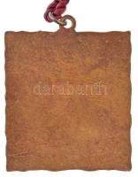 1936. "Erdélyi Szépmíves Céh" zománcozott szögletes Br medál (30x33mm) T:2