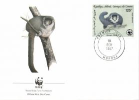 WWF Mongoose set on 4 FDC WWF Monguz-maki sor 4 FDC-n WWF Mongozmaki Satz an 4 FDC