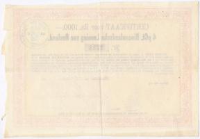 Hollandia / Amszterdam 1901. "Oroszországi 4%-os Belföldi Kölcsön" kötvénye 1000R-ről, bél...