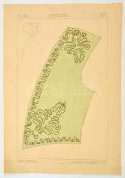 Leyrer Erzsébet (?-?): Mintaterv 1942. Vegyes technika, papír, jelzett, 42×28 cm