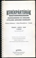 Kerékpártúrák Magyarországon, atlasz és útikalauz, 1:250000, Bp., 2002. Spirálkötésben, jó állapotba...