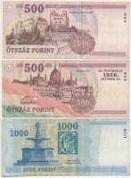 1998. 500Ft "EF" + 2006. 500Ft "EC" "50. évforduló 1956. október 23." ...