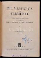 Die Methodik der Fermente. Szerk.: Oppenheimer, Carl - Pincussen, Ludwig. Lipcse, 1927, Georg Thieme. Félvászon kötésben, jó állapotban.