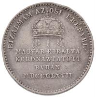 Buda 1847A "Ferenc József koronázására" Ag zseton. "I. FERENCZ IOSEPH I K AVSZTRIAI C...