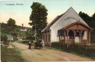 Vihnye, Vyhne; Turistaház, utcakép / tourist house, street