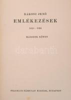 Rákosi Jenő: Emlékezések I-III. Bp., é.n.(1927), Franklin-Társulat, 1 t.+XIV+194+1 p.+4+186+1 p+4+17...