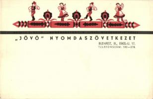 Jövő Nyomdaszövetkezet reklámlapja és saját kiadása / Hungarian printing cooperations advertisement s: Gombár A.