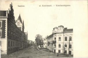Sambir, Sambor; Ul. Kosciuszkí / Kosciuszkigasse / street view (EK)