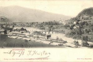 Dravograd, Unterdrauburg; general view, railway station, saw mill, bridge, Verlag Fritz Steinwender, Alois Beer (EK)