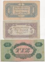 1944. 1P + 5P + 10P + 20P + 50P + 100P "A Vöröshadsereg Parancsnoksága" T:III,III-