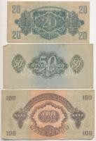 1944. 1P + 5P + 10P + 20P + 50P + 100P "A Vöröshadsereg Parancsnoksága" T:III,III-