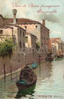 Serravallo féle vasas China-bor reklámlapja / Vino di China ferruginoso Serravallo. Trieste / Malari...