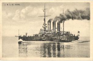 SMS Sankt Georg, a K.u.K. haditengerészet páncélos cirkálója / K.u.K. Kriegsmarine / Armored cruiser of the Austro-Hungarian Navy. Phot. Alois Beer