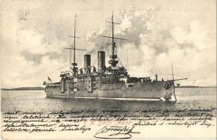SMS Árpád K.u.K. haditengerészet Habsburg-osztályú csatahajója. G. Costalunga / K.u.K. Kriegsmarine. Warship of the Austro-Hungarian Navy