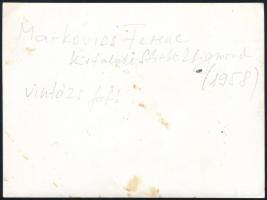 1958 Kisfaludi Strobl Zsigmond (1884-1975) kétszeres Kossuth-díjas, magyar szobrászművész, jelzés né...