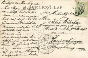 1907 Szovátafürdő, Sovata; Tündér medence fürdőzőkkel / spa with bathing people. photo