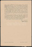 cca 1940 Nemzeti Államfront a Turánista Államért röplapja