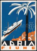 1936 A Fiumei Adria hajótársaság képes reklám brossurája körutazásról.
