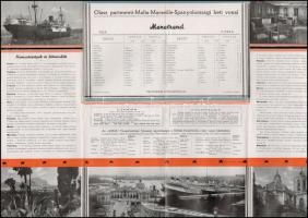 1936 A Fiumei Adria hajótársaság képes reklám brossurája körutazásról