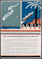 1936 A Fiumei Adria hajótársaság képes reklám brossurája körutazásról